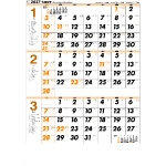 NA-127　A2三ヶ月文字月表